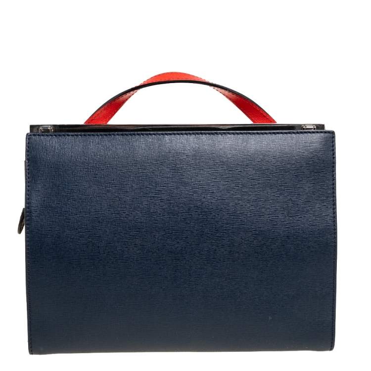 Pre Owned Fendi Multicolor Leather Demi Jour Top Handle Bag