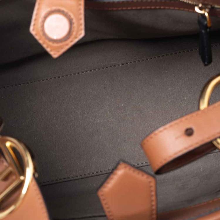 Pre Owned Fendi Brown Leather Runaway Satchel Bag