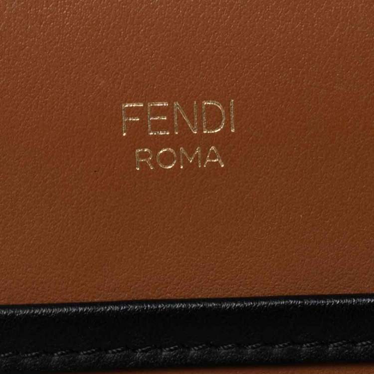 Pre Owned Fendi Brown Leather Runaway Satchel Bag