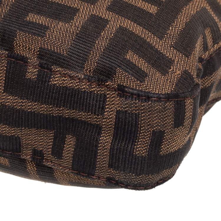 Pre Owned Fendi Brown Zucca Canvas Baguette Bag