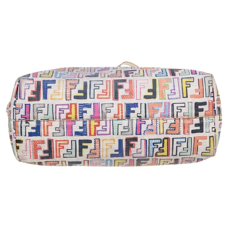مملوكة مسبقًا Fendi Multicolor Zucca Coated Canvas Large Roll Tote