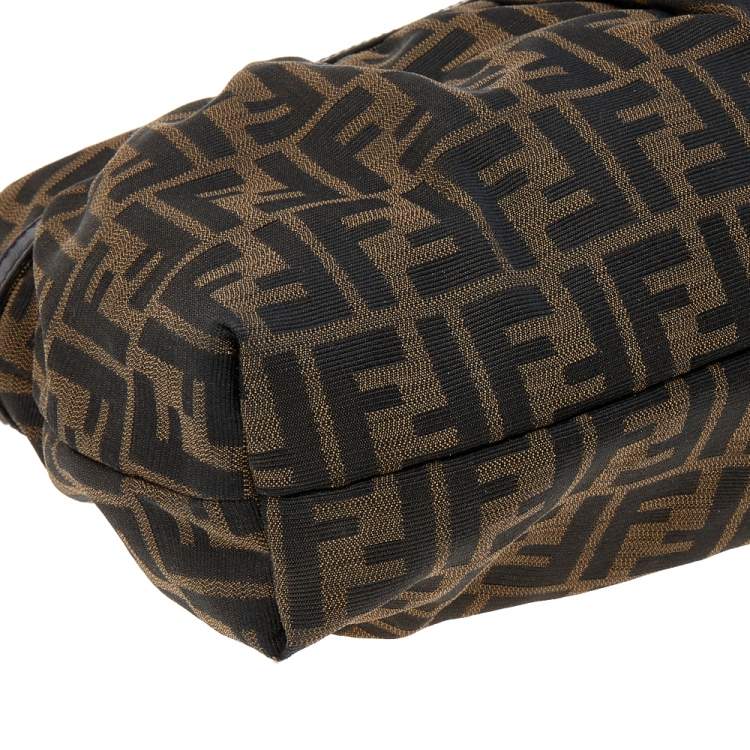Pre Owned Fendi Tobacco Zucca Canvas and Leather Chef Hobo