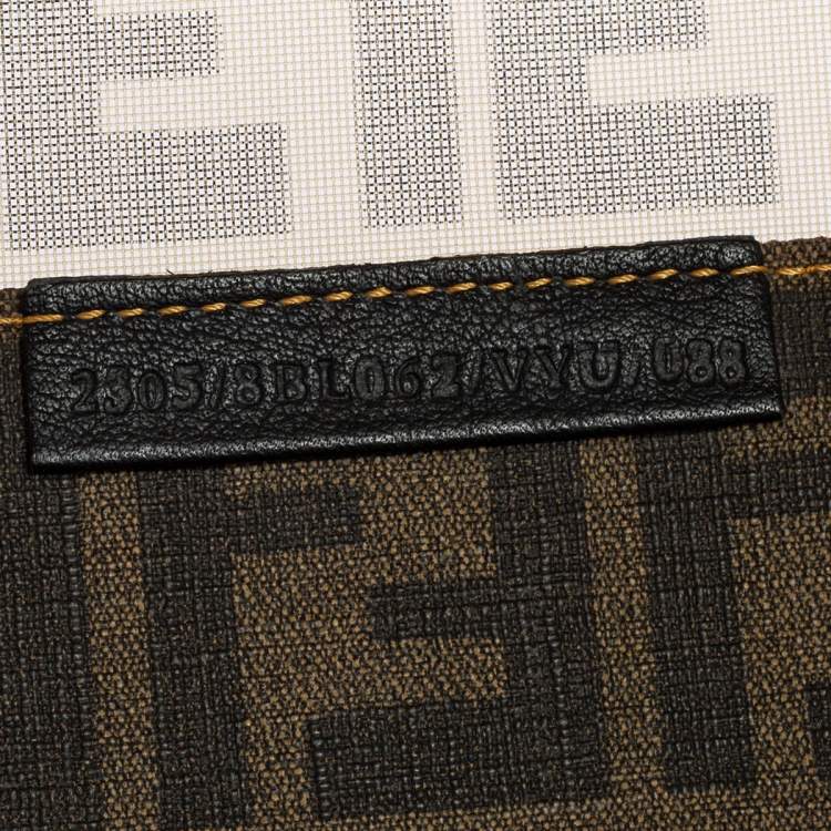 Pre Owned Fendi Tobacco Zucca Mesh and Coated Canvas Boston Duffel Bag