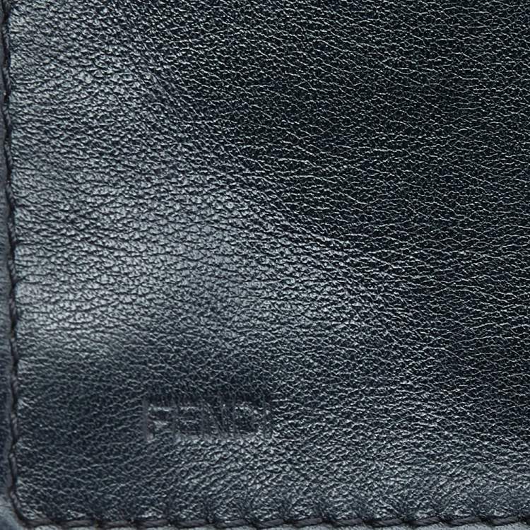Pre Owned Fendi Black Patent Leather Fendilicious Wallet On Chain