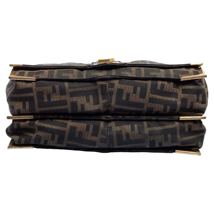 Pre Owned  Fendi Brown Zucca Canvas Classico No. 1 Satchel
