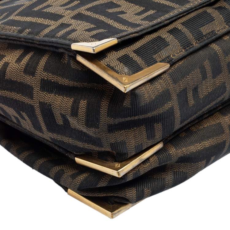 Pre Owned  Fendi Brown Zucca Canvas Classico No. 1 Satchel