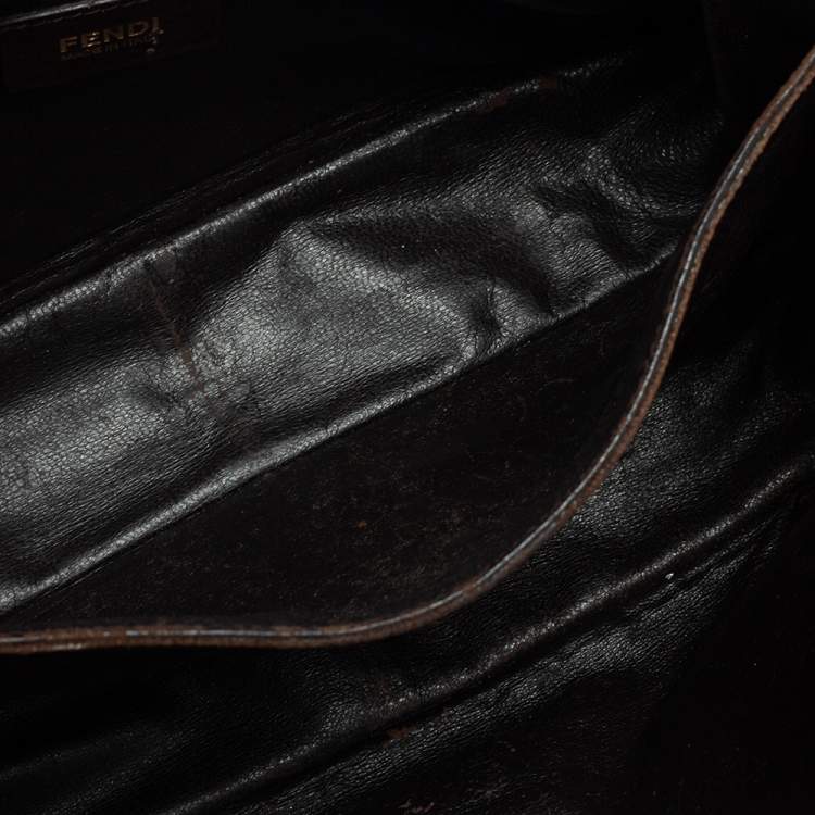 Pre Owned  Fendi Brown Zucca Canvas Classico No. 1 Satchel