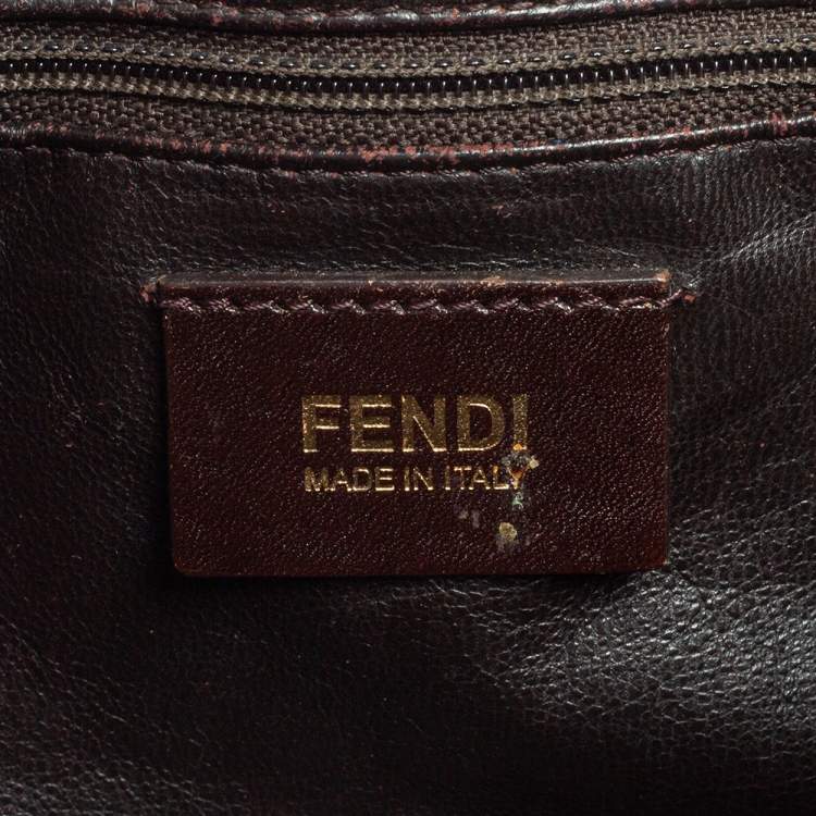 Pre Owned  Fendi Brown Zucca Canvas Classico No. 1 Satchel