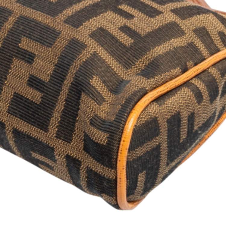 مملوكة مسبقًا Fendi Tobacco/Mustard Zucca Canvas Mini Chain Pochette 
