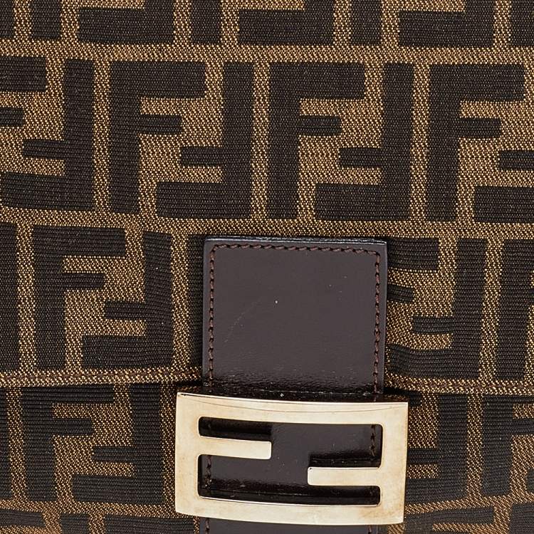 Pre Owned Fendi Tobacco Zucca Canvas Mama Forever Shoulder Bag