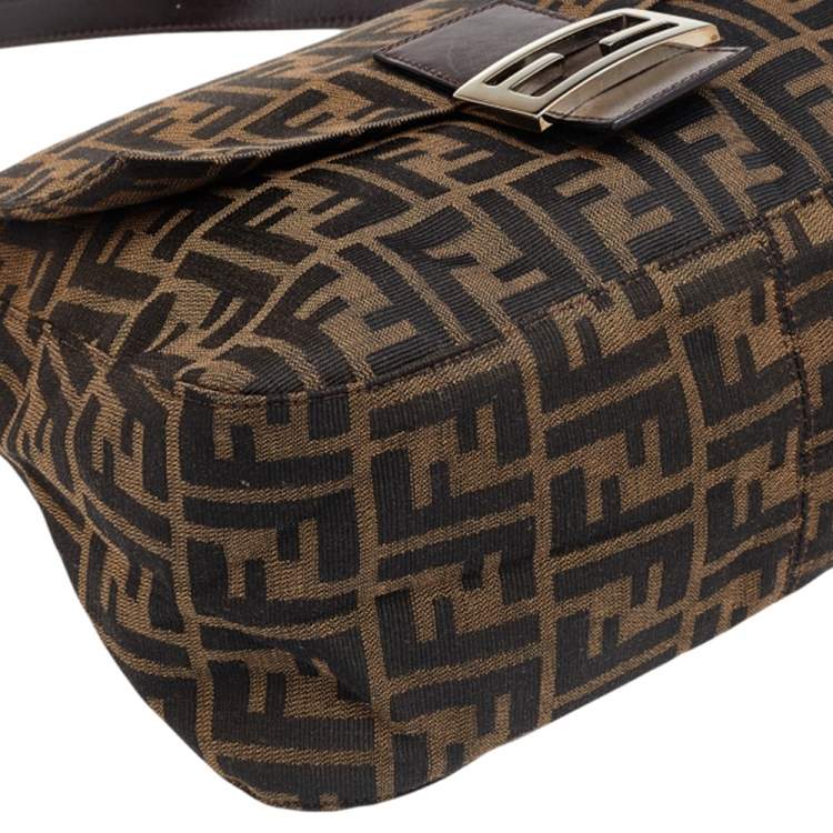 Pre Owned Fendi Tobacco Zucca Canvas Mama Forever Shoulder Bag