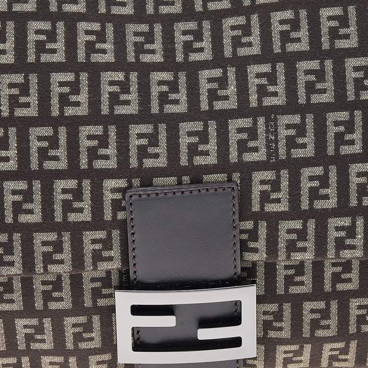 Pre Owned Fendi Brown/Beige Zucchino Canvas Mama Forever Shoulder Bag