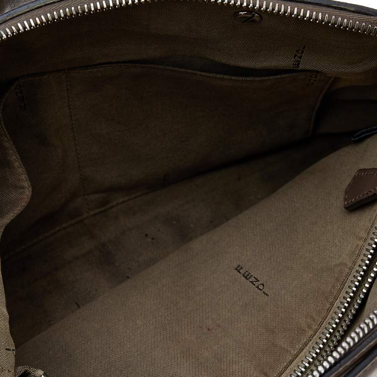 Pre Owned Fendi Beige/Brown Leather Medium By The Way Boston Bag