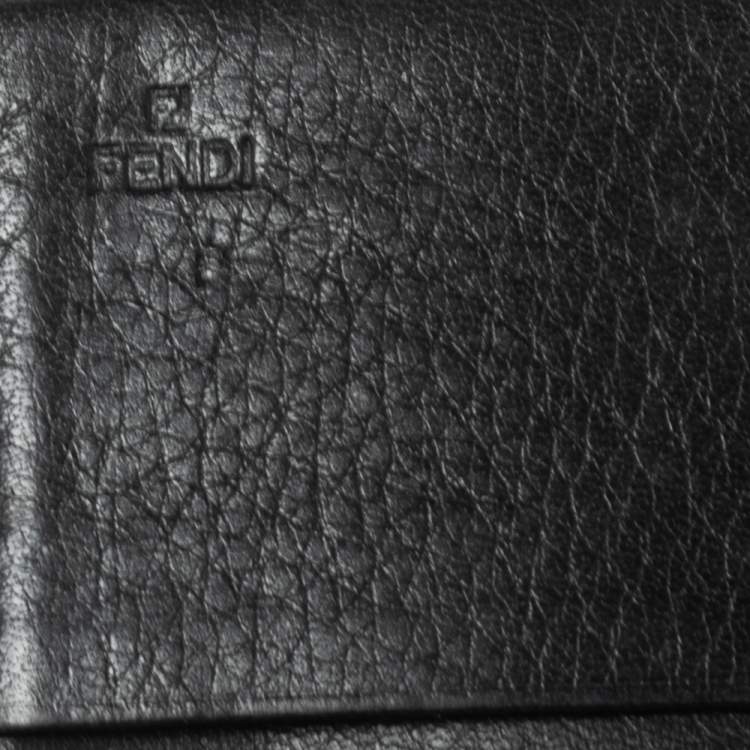 Pre Owned Fendi Tobacco Zucca Canvas and Leather FF Logo Flap Continental Wallet