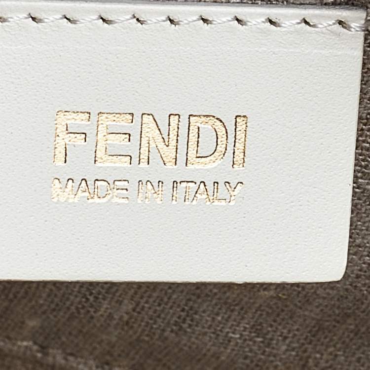 Pre Owned Fendi Multicolor Woven Bamboo and Suede Silvana Top Handle Bag