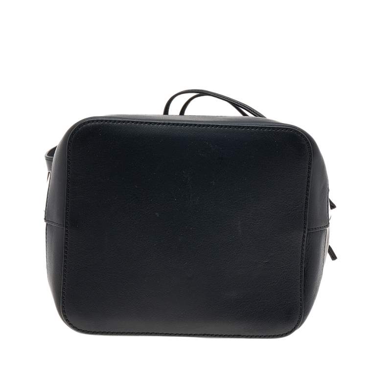 Pre Owned Fendi Tobacco/Black Coated Canvas and Leather Mon Tresor Grande Bucket Bag