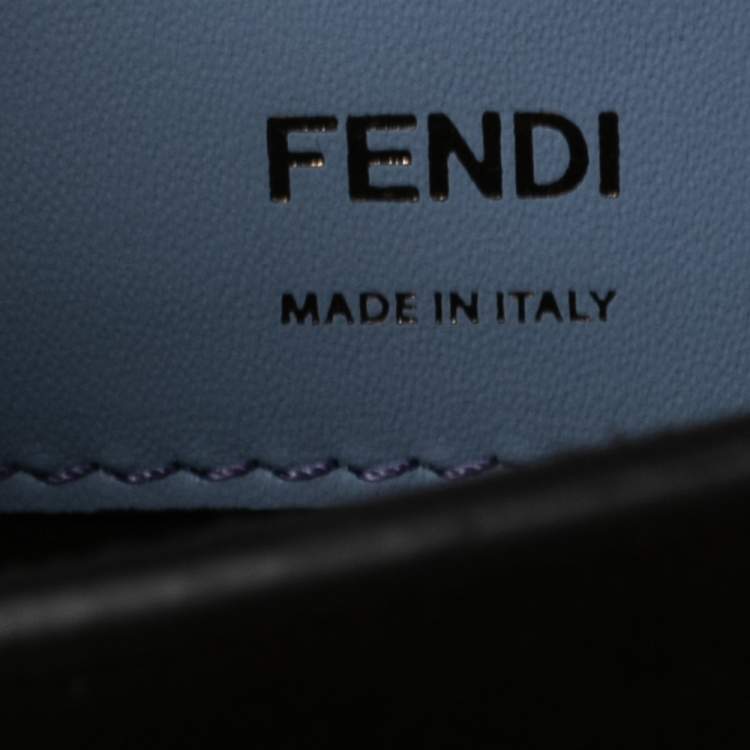 Pre Owned Fendi Lavender Leather Flat Baguette Shoulder Bag