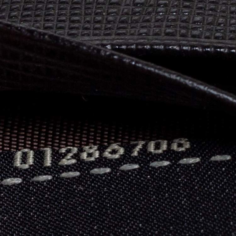 Pre Owned Fendi Black Zucca Coated Canvas and Leather Flap Continental Wallet