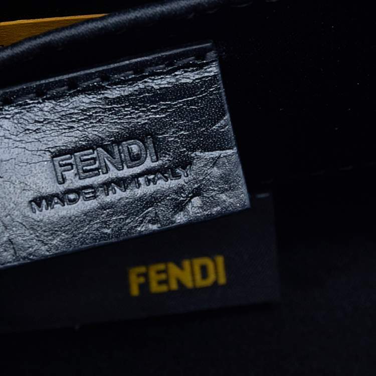 Pre Owned Fendi Black Python Leather Shoulder Bag