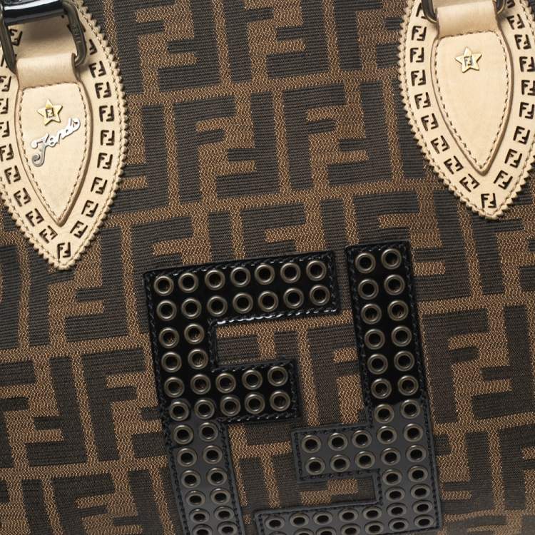 Pre Owned Fendi Brown Zucca Canvas Medium De Jour Bag