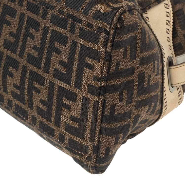 Pre Owned Fendi Brown Zucca Canvas Medium De Jour Bag