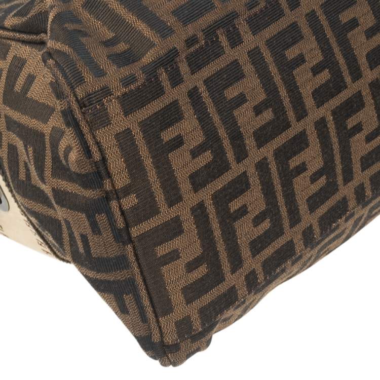 Pre Owned Fendi Brown Zucca Canvas Medium De Jour Bag