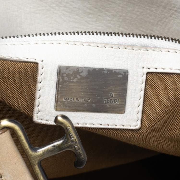 Pre Owned Fendi Brown Zucca Canvas Medium De Jour Bag