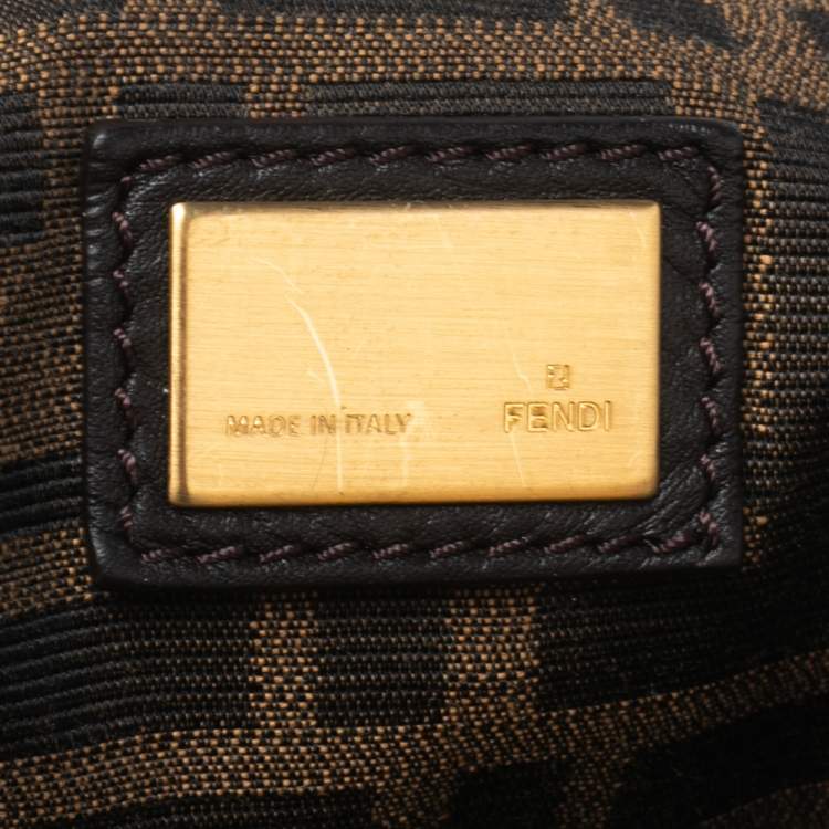 Pre Owned Fendi Ash Blue Leather Large Peekaboo Top Handle Bag