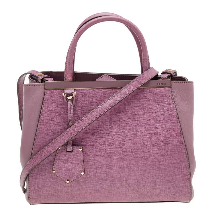 fendi purple leather mini tote