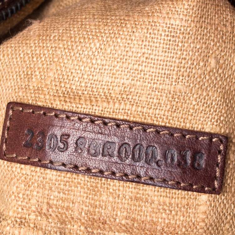 Pre Owned Fendi Brown Leather FF Baguette Shoulder Bag