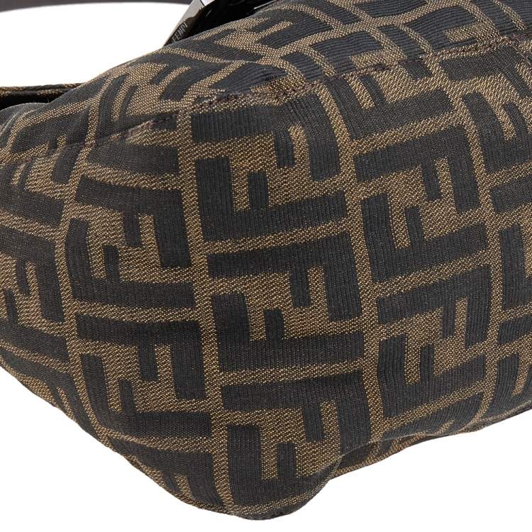 Pre Owned Fendi Tobacco Zucca Canvas And Leather Mama Baguette Bag