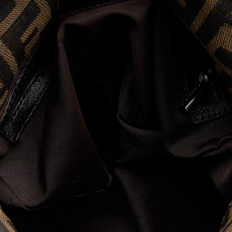 Pre Owned Fendi Tobacco Zucca Canvas And Leather Mama Baguette Bag