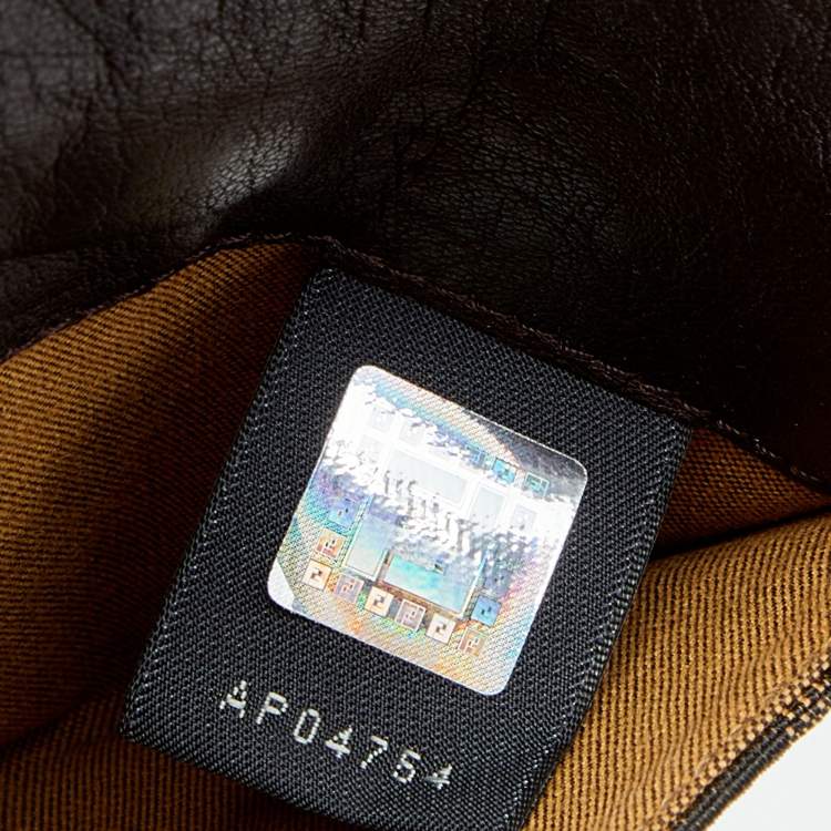 Pre Owned Fendi Tobacco Zucca Canvas and Leather Spy Continental Wallet
