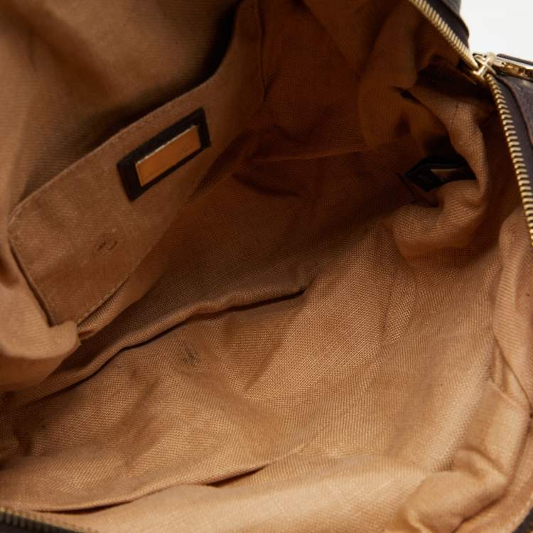 Pre Owned Fendi Tobacco Zucca Canvas and Leather Baby Spy Bag