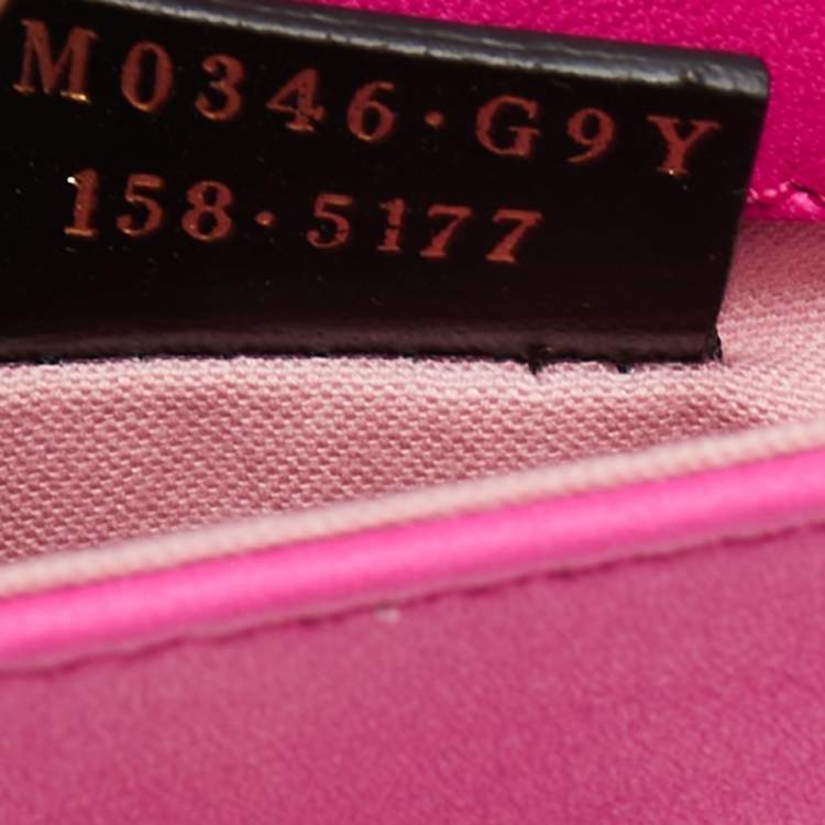 Pre Owned Fendi Hot Pink Leather Tube Wallet on Chain