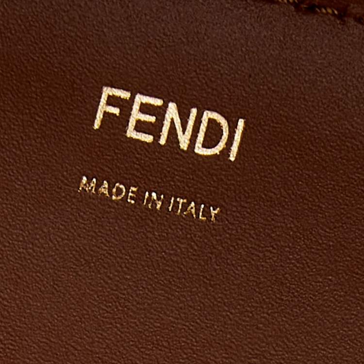 Pre Owned Fendi Brown Leather Large Sunshine Shopper Tote