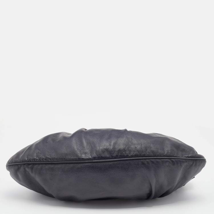 Pre Owned Fendi Black Leather To You Clutch Bag