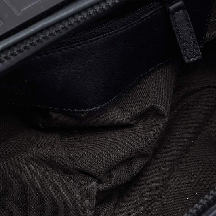 Pre Owned Fendi Black Leather To You Clutch Bag