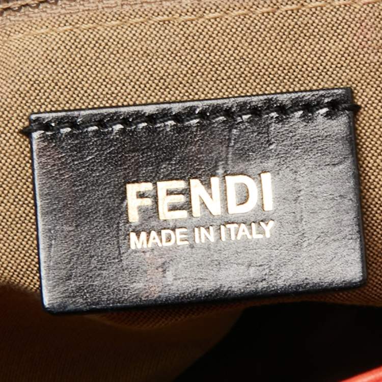 Pre Owned Fendi Orange Leather Mama Forever Flap Chain Link Handle Shoulder Bag