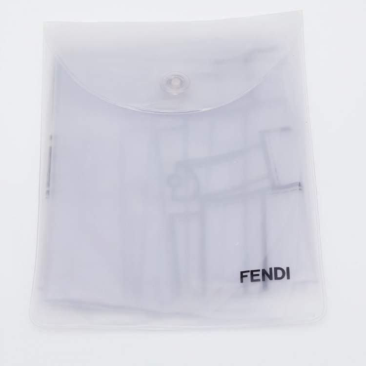 Pre Owned Fendi Yellow Leather Medium Peekaboo Top Handle Bag