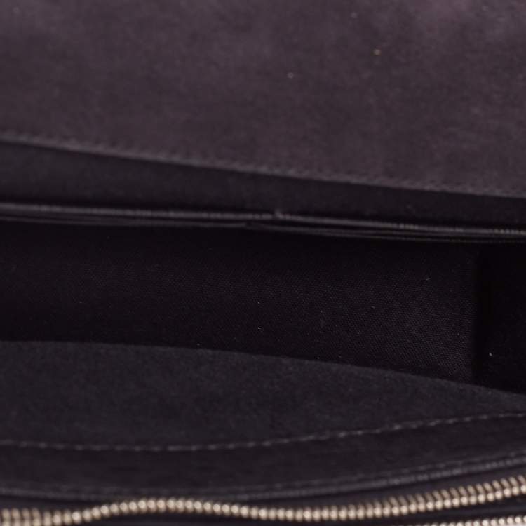 Pre Owned Fendi Black Leather Karlito Wallet on Chain Bag
