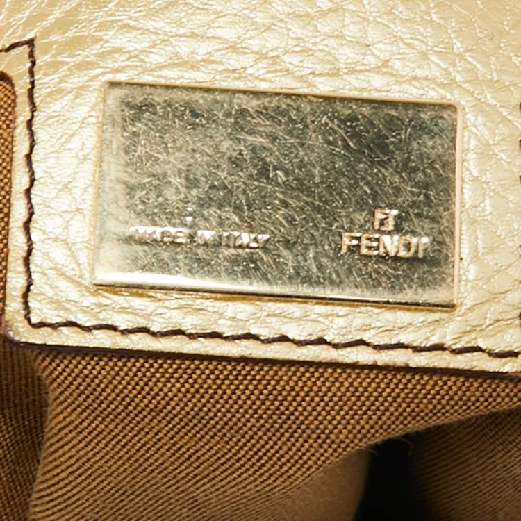 Pre Owned Fendi Tobacco Zucca Canvas and Leather Chef Chain Link Hobo