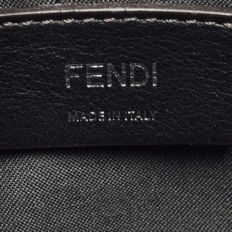 Pre Owned Fendi Off White Leather Mini By The Way Flowerland Crossbody Bag