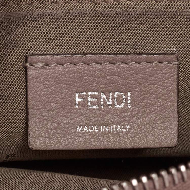 Pre Owned Fendi Beige Leather Small By The Way Boston Bag