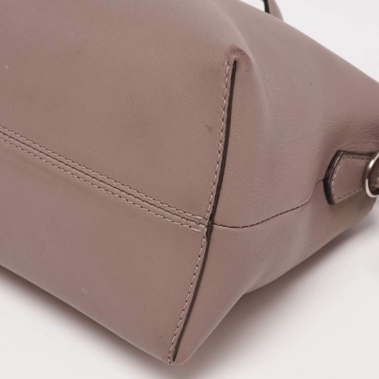 Pre Owned Fendi Beige Leather Small By The Way Boston Bag