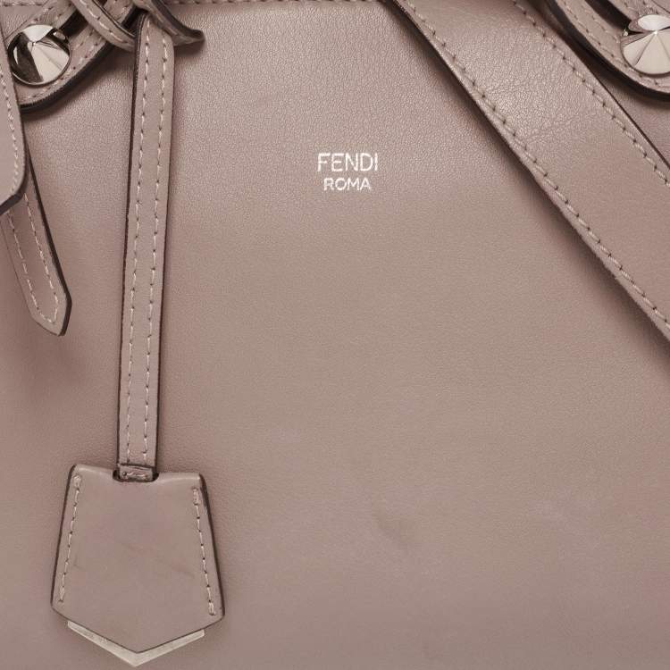 Pre Owned Fendi Beige Leather Small By The Way Boston Bag