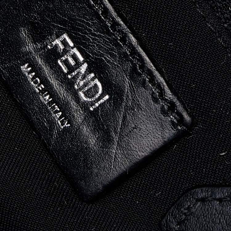 Pre Owned Fendi Black Nylon Mini Monster Studded Backpack