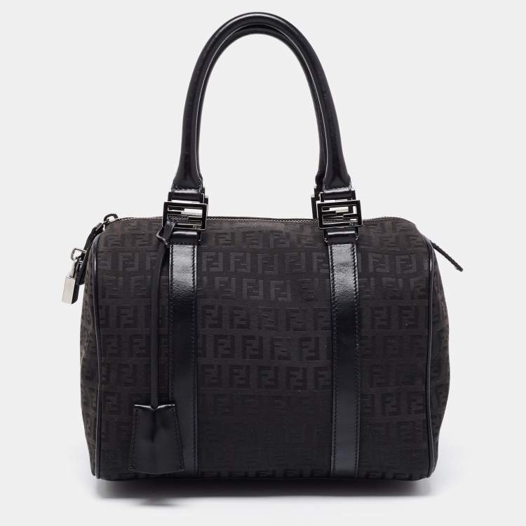 Fendi black zucchino bag sale