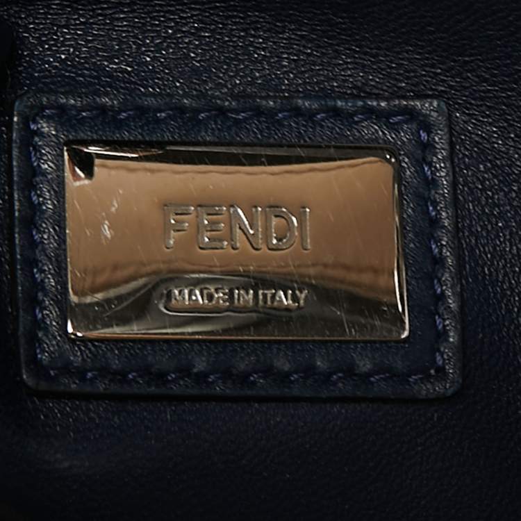 مملوكة مسبقًا Fendi Multicolor Leather Medium Stripe Peekaboo Top Handle Bag