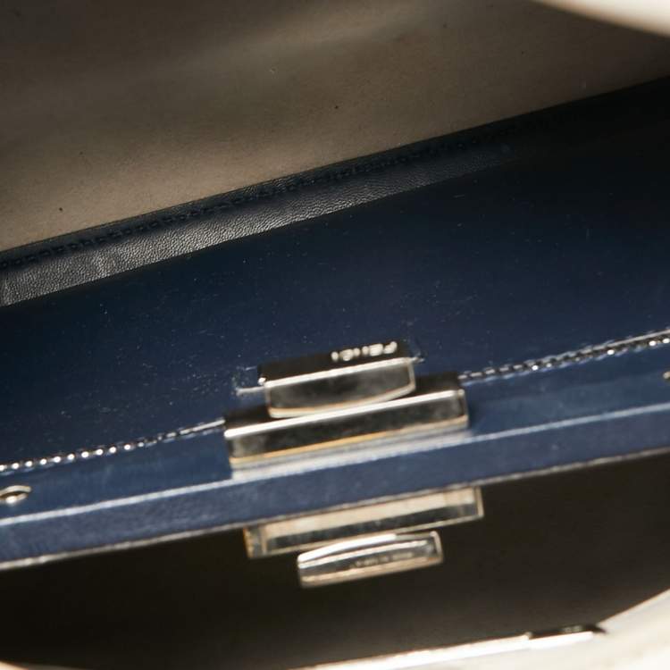 مملوكة مسبقًا Fendi Multicolor Leather Medium Stripe Peekaboo Top Handle Bag
